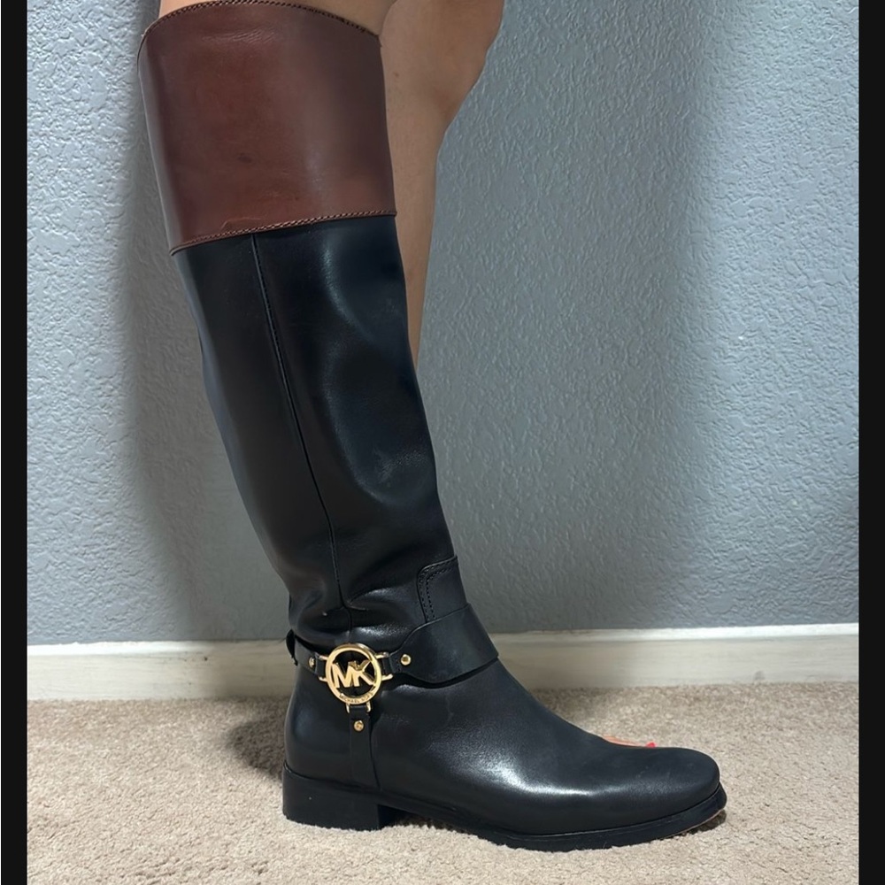 Michael Kors Black and Brown Winter Boots